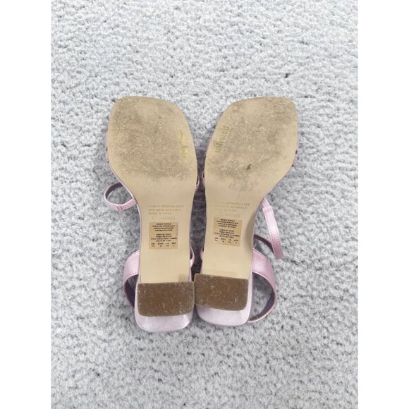 Women's Unlisted Kenneth Cole Soft Pink Open Toe Strappy Block Heels Size 7.5 - Picture 7 of 8